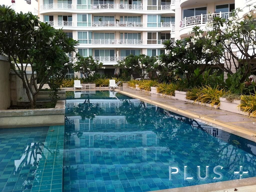 Furnished condo with beach view pool